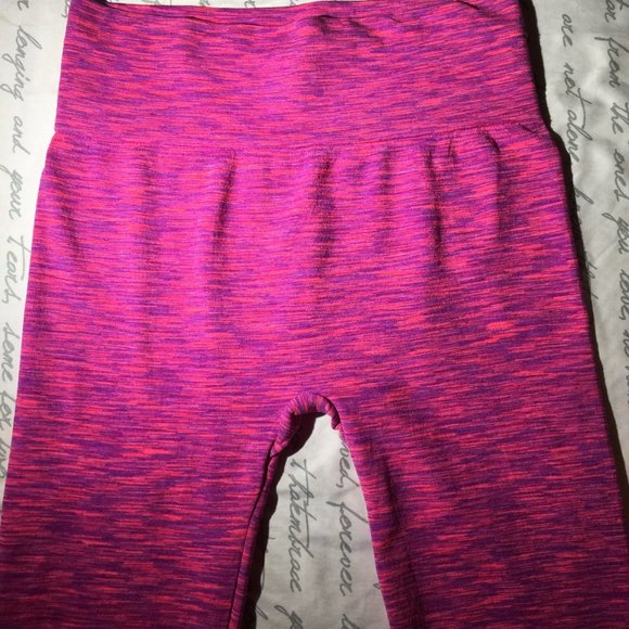 Pink Yoga Pants Narrow Cuff Petite L - Picture 1 of 11